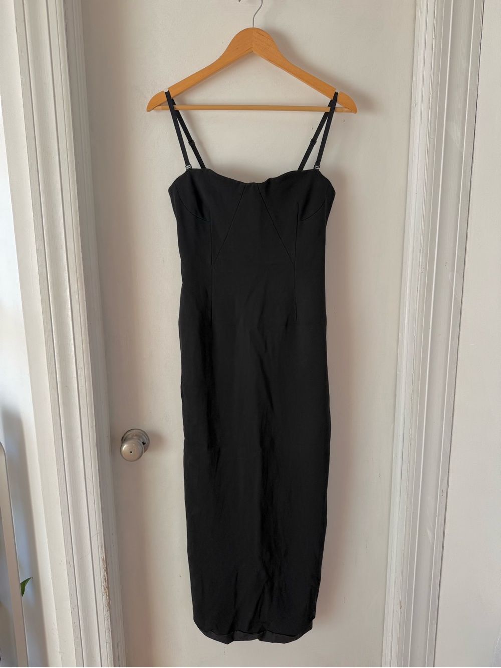 Jonathan Simkhai Black Midi Slip Tube top Dress